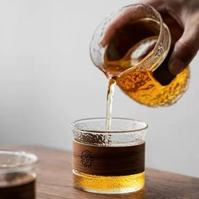 Xícara WoodWrap Glass Tea Cup